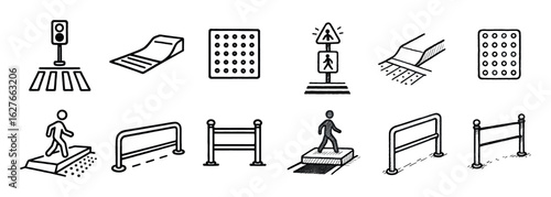 Pedestrian Safety Icons