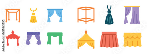 Colorful Furniture Icons