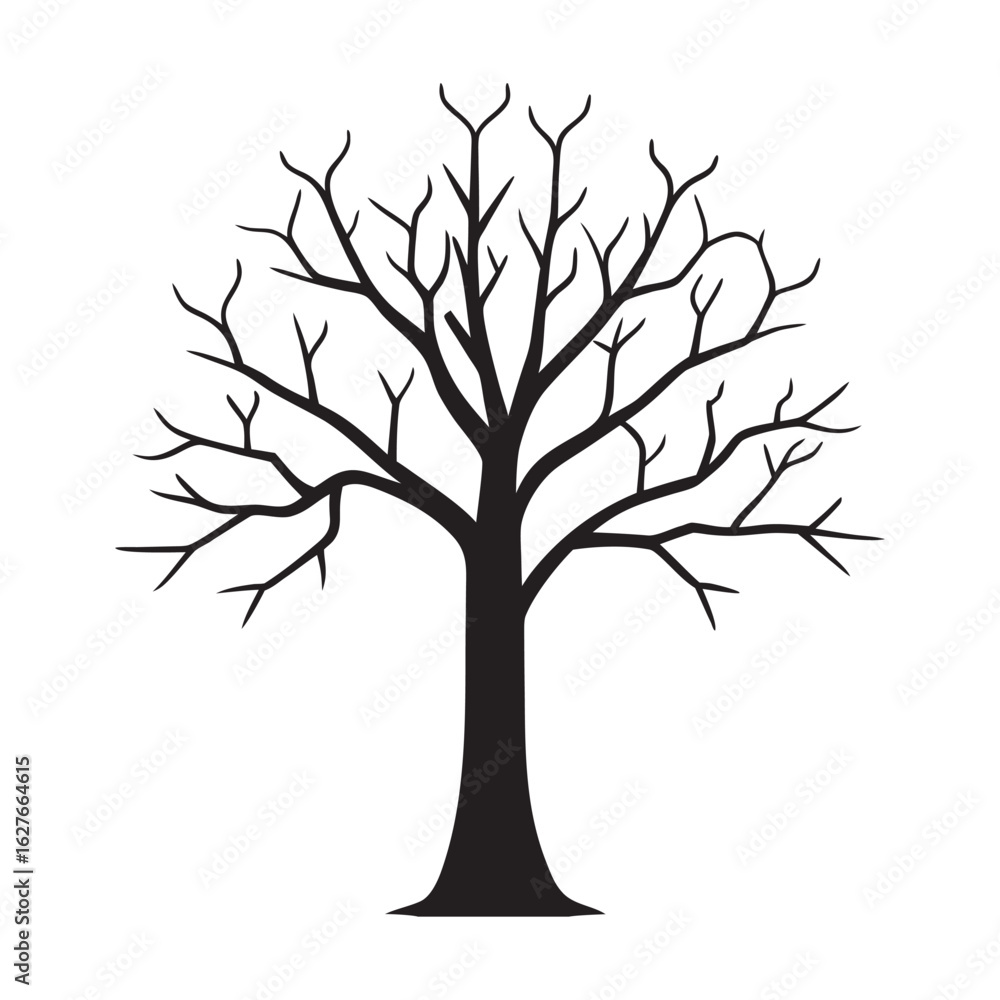 Fototapeta premium Acid Rain Crystal Tree Pollution Silhouette