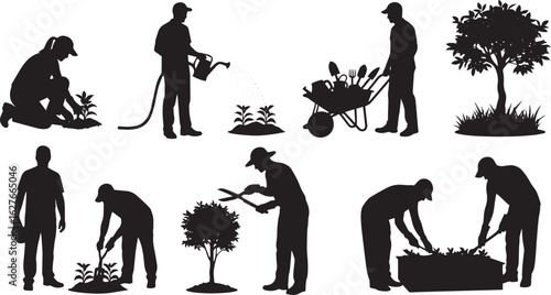 Gardening Silhouettes Set

