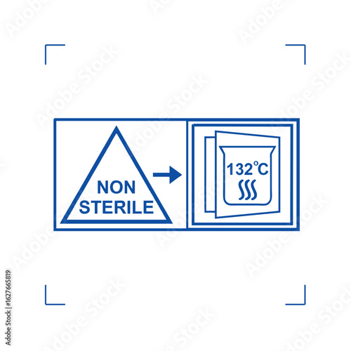 Non-Sterile, Sterilize by Steam before Use, symbol