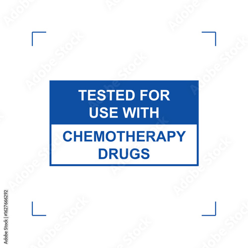 Tested for chemotherapy drugs, symbol