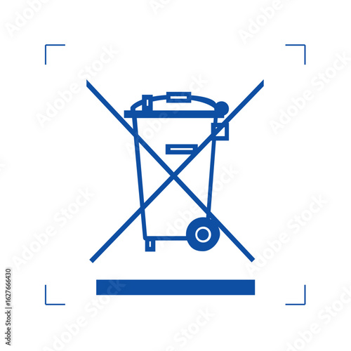 Waste stream disposal status, symbol