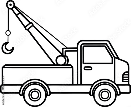 vector illustration of a truck coloring page for kids