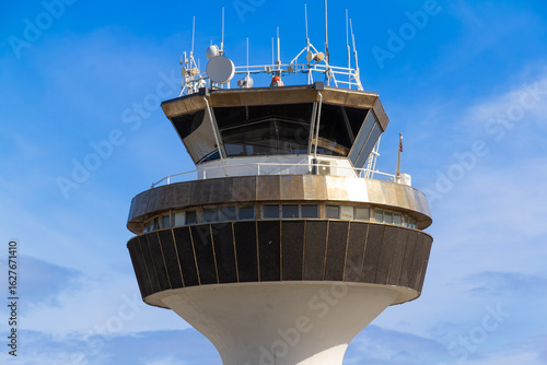 Air traffic control tower at Auckland International Airport, New Zealand. Built in the 1960's and due to be demolished and replaced by 2038.