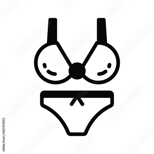Check out this glyph icon of polka dot bikini