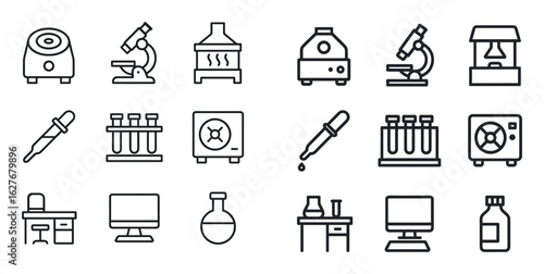 Minimalist Lab Icons