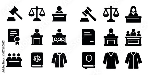 Courtroom Icons Grid