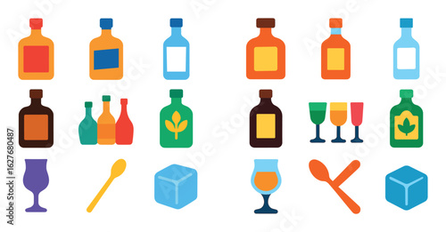 Colorful Liqueur Icons