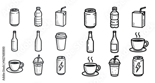 Beverage Icon Grid