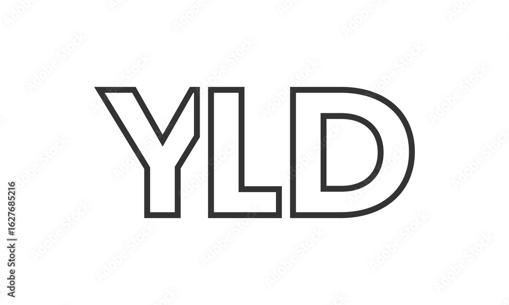YLD logo design template with strong and modern bold text. Initial based vector logotype featuring simple and minimal typography. Trendy company identity. YLD logo design template with strong and modern bold text. Initial based vector logotype featuring simple and minimal typography. Trendy company identity.