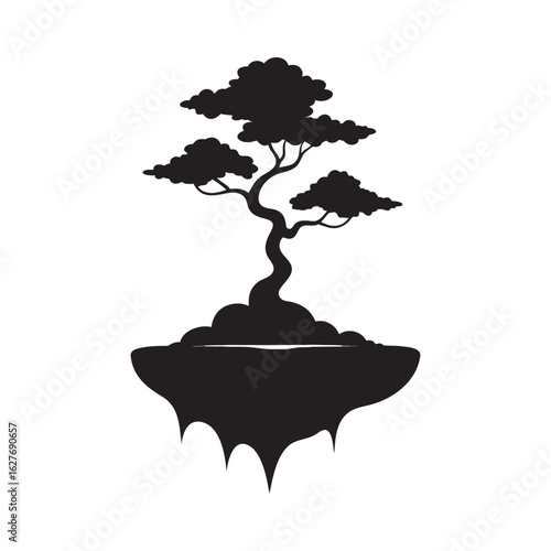 Fantasy Gravity Sky Juniper Tree Silhouette