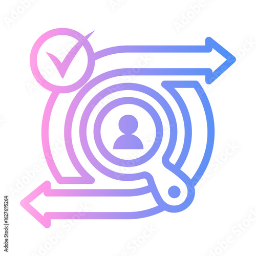 identification Line Gradient Icon