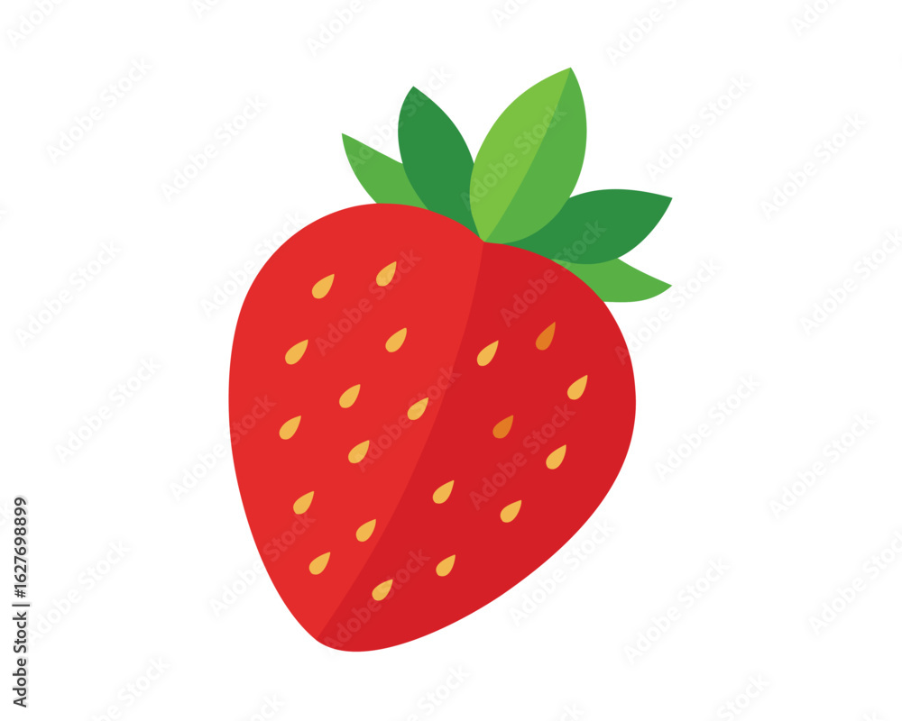 A vibrant red strawberry with green leaves isolated on white background Ai Generated A vibrant red strawberry with green leaves isolated on white background Ai Generated