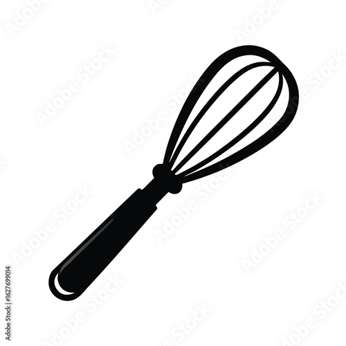 Silhouette of a whisk on white background Vector illustration
