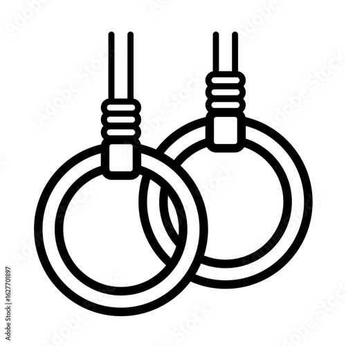 Gymnastic rings - vector icon