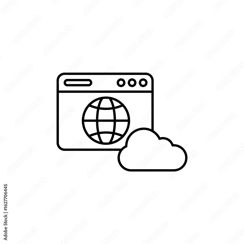 Fototapeta premium Icon a website, isolated against a clean background.