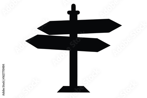 travel signpost icon vector icon silhouette