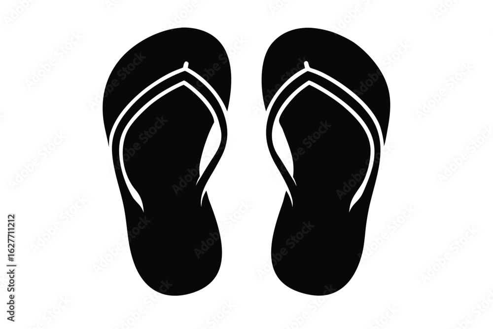 flip flops icon vector icon silhouette flip flops icon vector icon silhouette