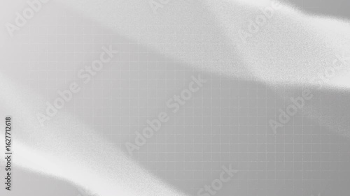 White gradient background with loop animation using noise texture waves (with grid).