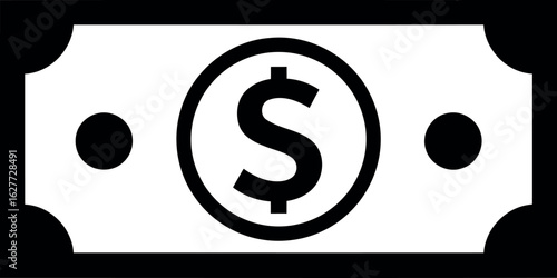Dollar bill icon finance money currency symbol