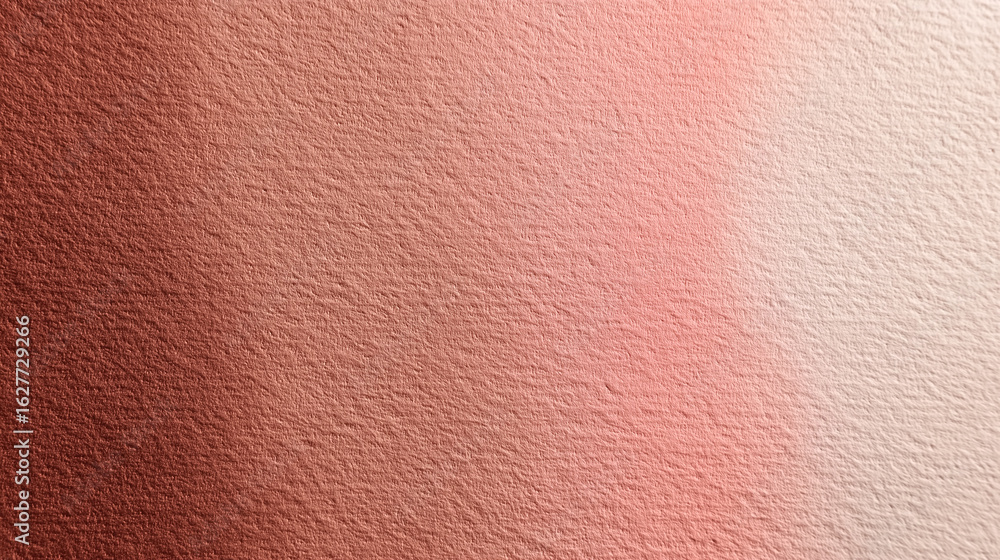Fototapeta premium Terracotta-to-blush gradient background with natural paper texture, offering a handcrafted and organic aesthetic