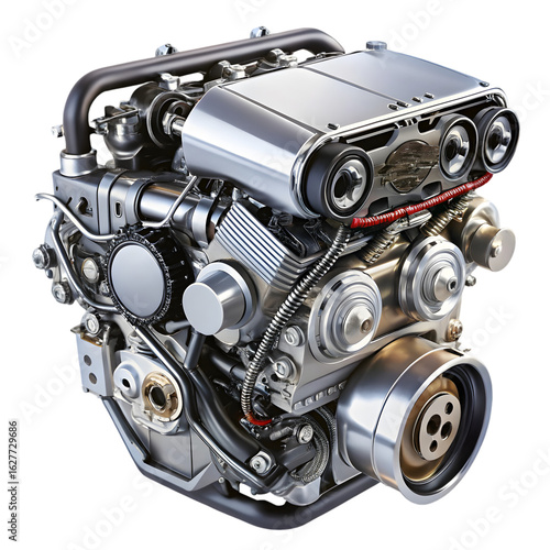 Sports car engine PNG icon isolated on white background