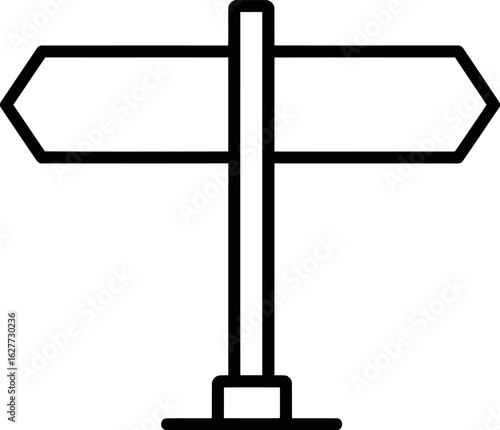 Directional signpost icon choice guidance crossroads