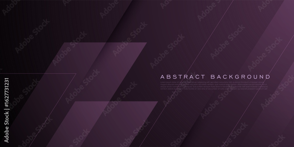 Obraz premium Abstract dark purple futuristic background. Simple overlap shapes with line and shadow background design. Eps10 vector