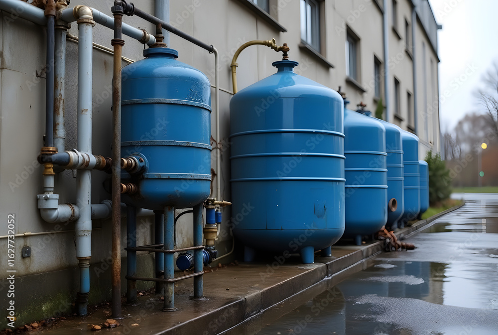 Naklejka premium Eco-Friendly Hydrogen Power Infrastructure