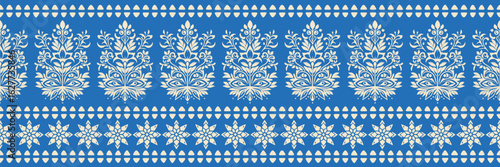 Saree Sarong Motifs Ikat floral paisley embroidery floral.ikat ethnic oriental pattern traditional.Ikat embroidery style abstract embroidery design for texture, fabric, clothing, wrapping, decoration