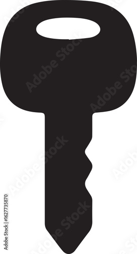 Monochromatic Key Illustration Symbolizing Access Control Security and Unlocking Potential Representing Security Solution Unveiling Opportunities Opening Doors