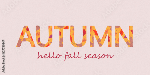 Trendy autumn poster, banner and card with colorful castings. Abstract autumn background, template for advertising, sales, websites, social networks and printing.