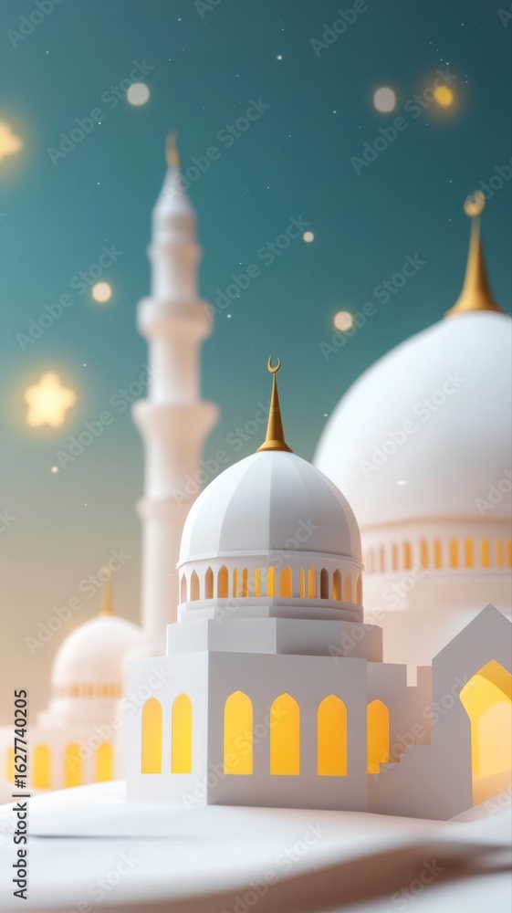 Fototapeta premium close up of beautiful white mosque