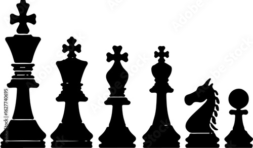 Royal Chess Silhouette Set" VECTOR