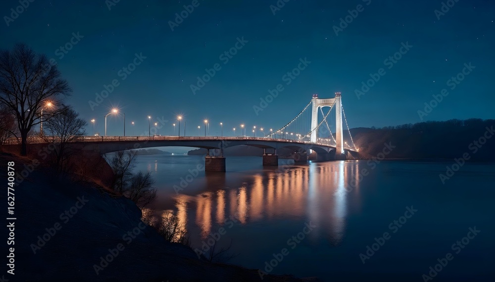 Naklejka premium bridge over river