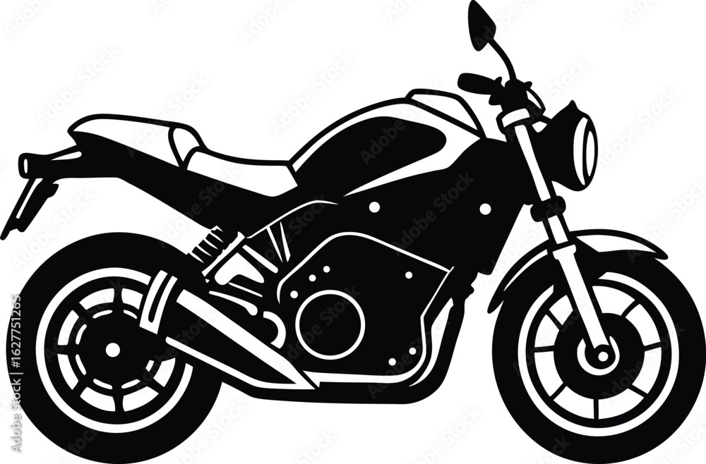 Obraz premium ducati monster bike vector silhouette illustration