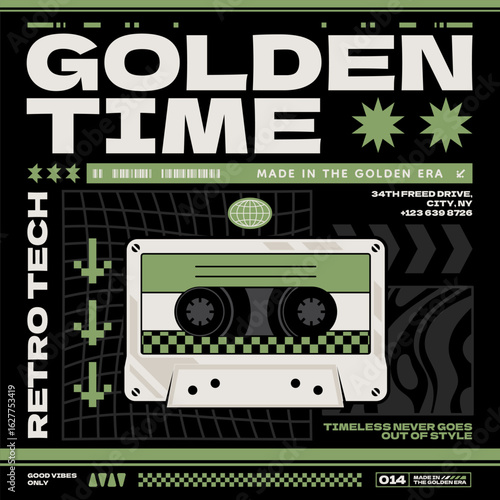 Nostalgic Golden Time of Old Technology Composition