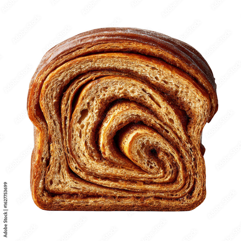 Fototapeta premium Close-up of a sliced sweet roll
