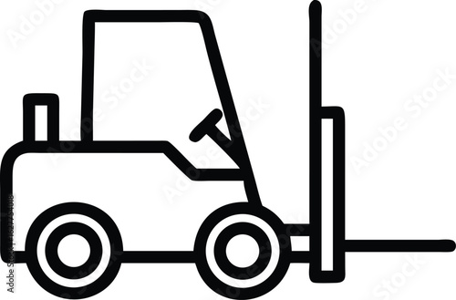 forklift vector silhouette