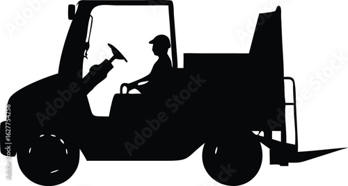 forklift vector silhouette