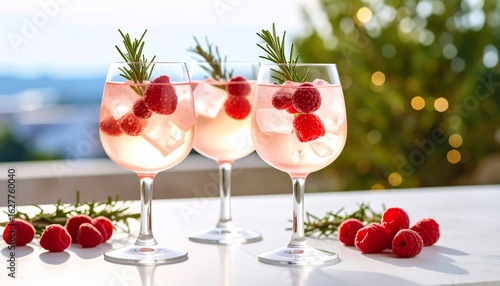 Refreshing Raspberry Rosemary Cocktails