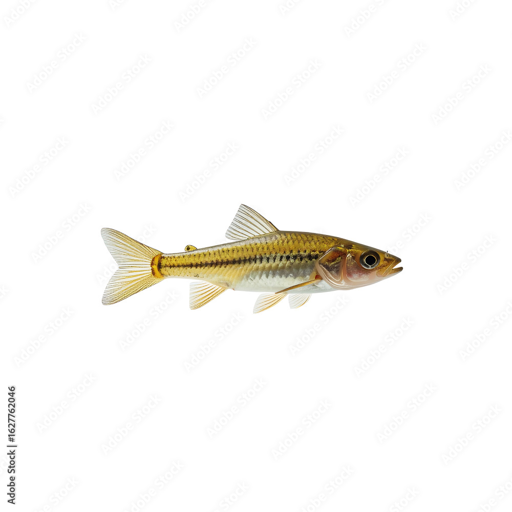 Obraz premium Exquisite Golden Shiner Fish Isolated, Fine Details on transparent background