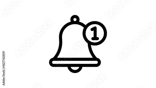 bell minimalist line animation