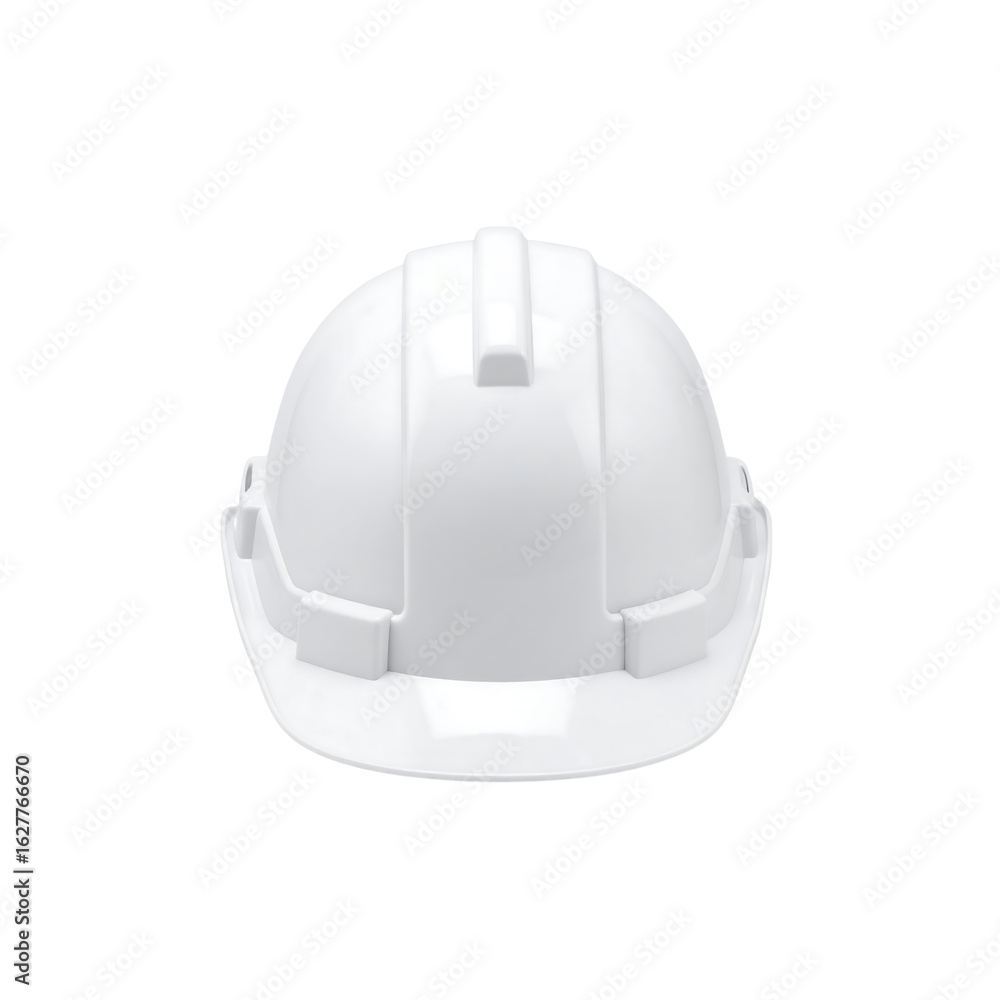 Fototapeta premium Realistic white construction safety helmet equipment isolated on transparent background