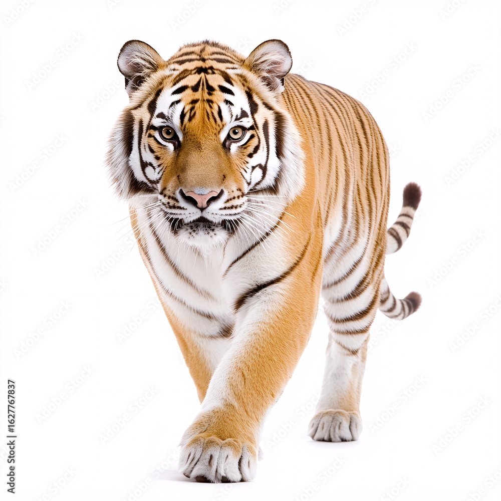 Fototapeta premium Majestic Tiger Walking Through Its Natural Habitat with Grace