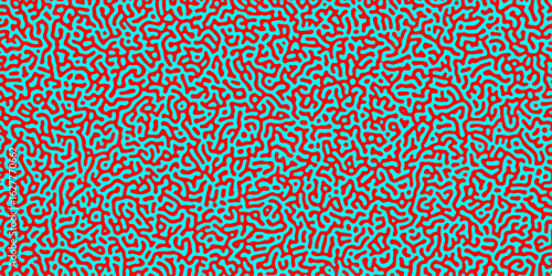 Abstract Reaction-diffusion or Turing pattern natural texture in coral brown and white color scheme.  Turing Pattern, Fabric. Turing reaction diffusion monochrome seamless. reaction biology diffusion.