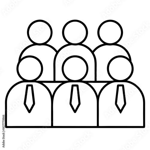 board of directors icon one line art 