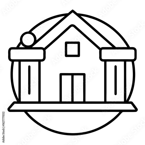  business settlement icon one line art