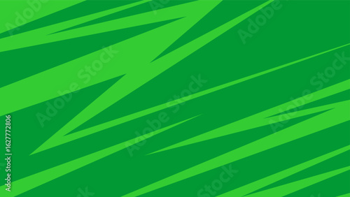Abstract green zigzag sports pattern with dynamic sharp lines